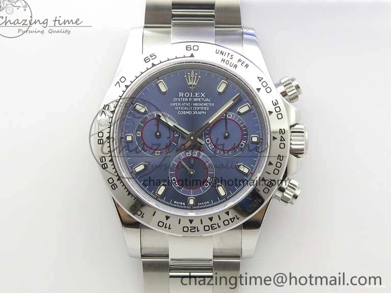 MiroTime 0328 Daytona 116509 SS Noob 1:1 Best Edition 904L SS Case and Bracelet Blue Dial SA4130 V AllSeason 3180